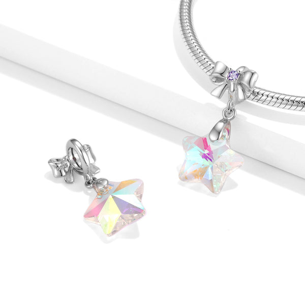 Fluorescent Crystal Star Pendant